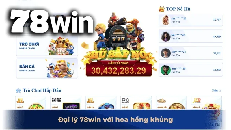 Mức chiết khấu hoa hồng cho Đại lý 78WIN nằm trong top đầu tại thị trường Việt Nam